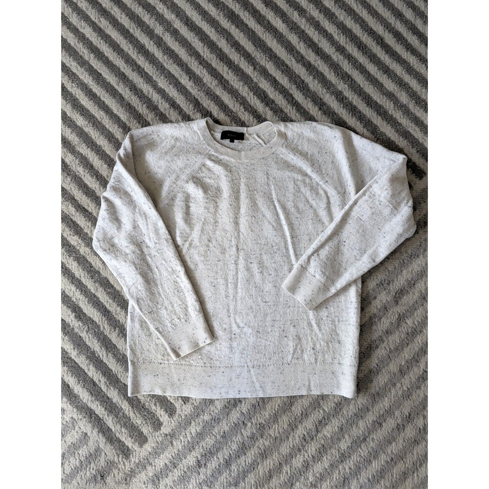 Vince Pullover Crew Neck Ivory Speckled Sweater